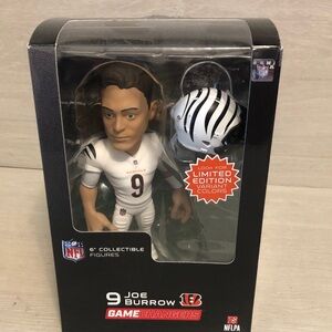 Joe Burrow Cincinnati Bengals White Uniform 6” Figure Game Changers NIB Pls Read